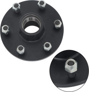 Conjunto de Eje de Remolque de 6 Puntas con Cubo de 5.5 Pulgadas y Forma Redonda # 84 Husillos 5200-600 LBS - Product Image 2