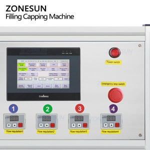 ZONESUN ZS-ASPM4 モノブロック自動4ヘッド磁気ポンプ式縦型ジュース液体スパウトパウチ充填キャッピングマシン - Product Image 2
