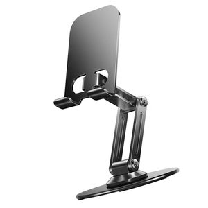 High Quality Metal Flexible <b>Desktop</b> Cell Phone <b>Stand</b> Holder 360 Rotating Adjustable Height Angle Foldable Premium Phone <b>Stand</b> - Product Image 1
