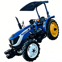 Gebrauchter Lovol 704 70PS Allradtraktor mit Sonnenschutz, kompakt, flexibel, Weichai/Quanchai Motor, Getriebe, Blau-Schwarz