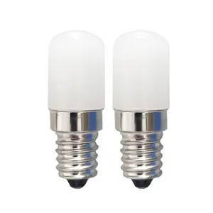 E14 Mini buzdolabı ışık lambası T18S-206 E12 bankası 2W sütlü beyaz 5V -220V Led dondurucu ampul minyatür buzdolabı ampul