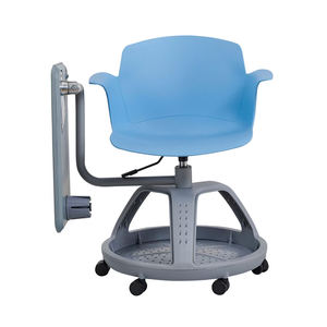 Chaise d'étudiant universitaire moderne et durable en plastique ergonomique avec tablette d'écriture pour réunions, formation et bureau à domicile - Product Image 2