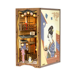 Cutebee japonais <span class=keywords><strong>Sakura</strong></span> en bois Miniature maison meubles livre <span class=keywords><strong>Nook</strong></span> Kits pour cadeaux - Product Image 4