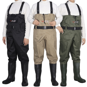 Vente Flash : Waders de Pêche et de Chasse en Nylon PVC Imperméables pour Hommes et Femmes, avec Bottes Intégrées et Ceinture de Maintien - Product Image 1