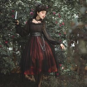 ชุดเดรสโลลิต้าสไตล์โกธิคชุดเดรสชุดคอสเพลย์แบบญี่ปุ่นชุดเดรสโลลิต้าสไตล์โลลิต้าแบบกอธิค - Product Image 1