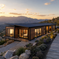 Villa de luxe moderne de 40 pieds à double aile extensible, alimentée à l'énergie solaire, avec 3 chambres, cuisine, salle de bain, bureau, hôtel