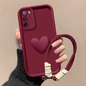 <span class=keywords><strong>Coque</strong></span> de téléphone 3D en forme de cœur A55 avec <span class=keywords><strong>cordon</strong></span>, protection intégrale A56 5G, antichoc et mate pour S26Ultra/S25FEE/S24 - Product Image 1