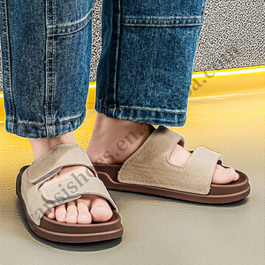 Pantoufles personnalisées OEM/ODM avec empeignes en velcro pour hommes, pantoufles personnalisées avec logo pour femmes, pantoufles en EVA de haute qualité avec logo personnalisé - Product Image 4