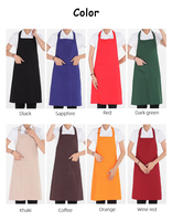 Apron Dapur Kustom Cetak Logo Dominik, Apron Kulit untuk Memasak, Grosir, Kebun, Barista, dengan Kantong Lepas Cepat