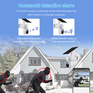 กล้องวงจรปิดไร้สาย <span class=keywords><strong>HD</strong></span> 4G รองรับซิมการ์ด พลังงานแสงอาทิตย์ สำหรับภายนอกอาคาร ระบบรักษาความปลอดภัยบ้านอัจฉริยะ ใช้พลังงานต่ำ ตรวจจับความเคลื่อนไหว กล้องแบตเตอรี่ - Product Image 4