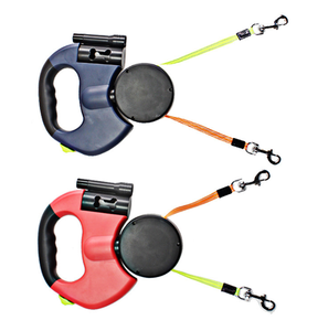 Custom desainer tugas berat pelatihan anjing acara Slip memimpin hewan peliharaan panjang dapat ditarik tahan air kerah empuk pabrik langsung - Product Image 3