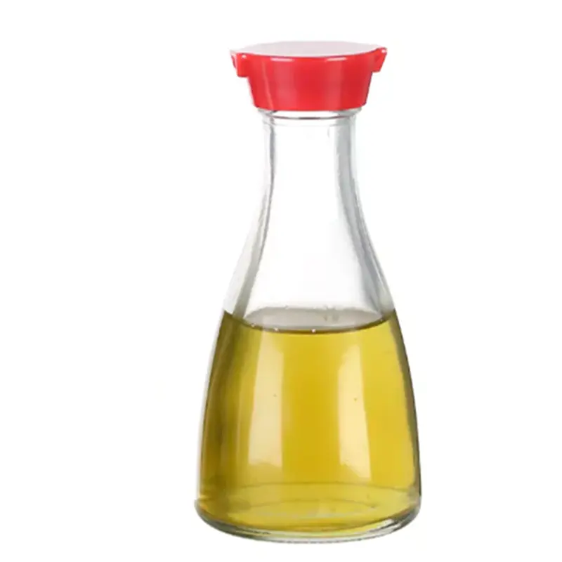 shanghai wholesale 150 ml oil vinegar and soy sauce seasoning Glass Bottle With Double-nozzle Cover