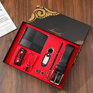 Set Regalo Natalizio Aziendale di Lusso Leggero in Pelle Ecologica con Stampa Digitale <span class=keywords><strong>Portafoglio</strong></span> <span class=keywords><strong>e</strong></span> <span class=keywords><strong>Cintura</strong></span> da <span class=keywords><strong>Uomo</strong></span> Regalo per Compleanno del Fidanzato - Product Image 5