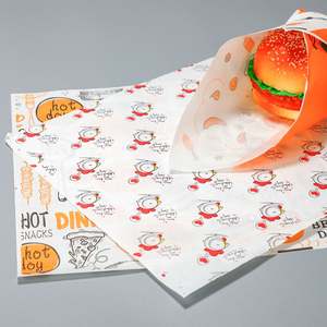 Custom Disposable <b>Greaseproof</b> <b>Paper</b> Sheets Oil Proof Wax <b>Paper</b> for Food Wrapping for Sandwiches and Bread - Product Image 4