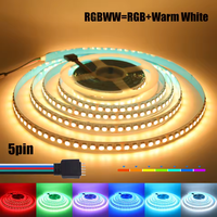 Bande lumineuse LED DC 12V 24V RGBW 4-en-1, puce SMD 5050, 108 120 LED/M, ruban flexible pour salon, chambre à coucher, décoration intérieure
