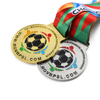 Échantillon gratuit Médaille Personnalisation Lettre Logo Marque Or Argent Émail Football Médailles Compétition Sportive Médailles Prix