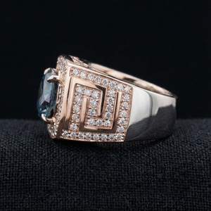 Anillo de Compromiso y Boda de Platino con Diamantes, Delicado, Simple, Elegante, de Lujo, Certificado por IGI, con Engaste de Canal, Brillante, Regalo de Joyería - Product Image 2