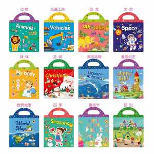 Toddlers Reusable Travel Toys Boys Girls Body Dinosaurs Animals Learning <b>Gift</b> Christmas Sticker Book for Kids - Product Image 1