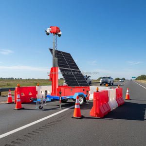 Rimorchio Mobile per Sorveglianza in Cantiere con Pannelli Solari e Telecamera PTZ - Product Image 1