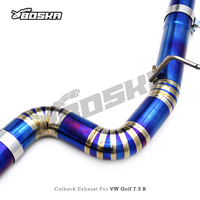 Vannes électriques en titane d'usine, échappement Catback pour VW GOLF 7/7.5 MK7/MK7.5 R 2.0T 2014-2020, tuyaux d'échappement en titane tuning