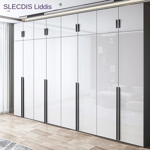 Gagang Lemari Minimalis Modern Langsung dari Pabrik, Gagang Kabinet Dapur Aluminium Alloy Warna Emas, Model Die Casting, Warna Hitam Panjang - Product Image 4