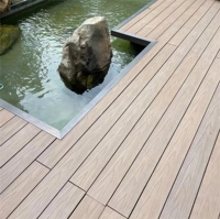 Terrasse en composite, décoration extérieure complète, grain de bois en relief 3D, composite plastique, imperméable, résistant à l'humidité, design moderne