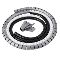 Fundas Divisorias para Cables de PE, 8mm DI, 12mm DI, 16mm DI, Fácil Instalación, Organizador de Cables para Oficina, Tubo Organizador de Cables