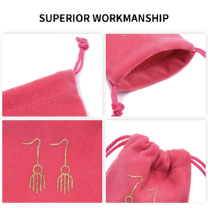 Bolsas de Terciopelo de Lujo con Cordón, Personalizables con Logotipo OEM, 7*9cm, Alta Calidad, para Regalos y Joyería, Venta al Por Mayor - Product Image 3