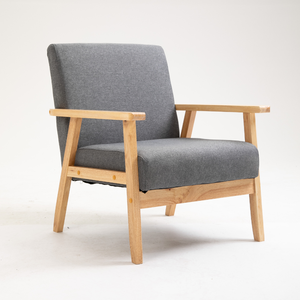 Fauteuils en bois au design moderne et abordables pour la maison, le salon, la chambre, le bureau, chaise d'appoint en tissu pour les hôtels - Product Image 3