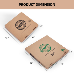 Cajas de Pizza de Cartón Corrugado al por Mayor, Logotipo Personalizado, 10-14 Pulgadas, Color Marrón, Ecológicas, Resistentes, de Grado Alimenticio, Cajas para Llevar - Product Image 6