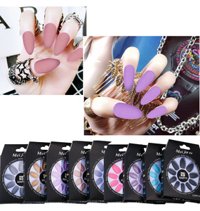 Meijiaer couvercle complet artificiel <span class=keywords><strong>faux</strong></span> solide finition mate ongles embouts presse sur ongles - Product Image 2