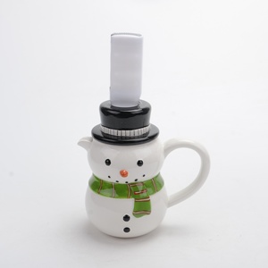 Olla para Chocolate Caliente de Dolomita con Mezclador, Muñeco de Nieve de Cerámica que Prepara Chocolate Caliente Tradicional, Máquina para Hacer Chocolate Caliente de Cerámica - Product Image 6