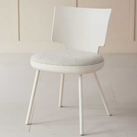 Chaises en tissu modernes d'usine, chaises en plastique de nouvelle conception, chaises grises sans accoudoirs pour salle à manger