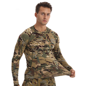 Sous-vêtements thermiques camouflage pour homme DF ESDY 174, polyester et élasthanne, chauds pour toutes les saisons - Product Image 1