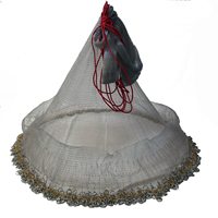Filet de pêche ultra-léger pour eaux peu profondes, filet de lancer agile de 3 à 6 pieds de rayon avec mailles de 1/4 et poids en zinc pour utilisation en estuarium