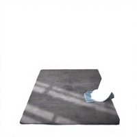Fluffy Short-Pile Polypropylene Runner Rug Living Room Carpet 60X100 Dark Grey Solid Pattern