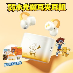 Digimon Adventure Wireless Earbuds IPX4 Water Resistant Orange Case With Agumon Design Sports Bluetooth Headphones - Product Image 2