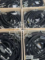 Ligne de tuyaux auxiliaires d'excavatrice Disjoncteur hydraulique Tuyau d'huile Tuyauterie de canalisation Kits Wit Foot Peadl Valve
