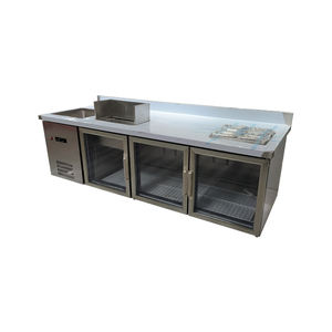 Mesa de trabajo de 2.3m de longitud personalizable para tienda de té con leche, equipo para mostrador de té de burbujas - Product Image 1