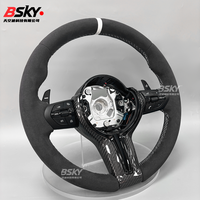 Volant en cuir suédé et fibre de carbone amélioré, compatible avec BMW F36 F30 F10 F15 F20 F22 F35 F18 F45M3 M5 E46 E87 E70 E90 E91
