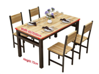 Ensemble table et chaises de salle à manger commerciales en bois, design moderne, pour cuisine, restauration rapide, restaurants, location