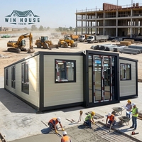 Maison conteneur préfabriquée extensible à 3 chambres avec terrasse latérale, salle de bain, cuisine, prête à l'emploi, pour usage extérieur, anti-corrosion et ignifuge