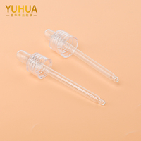 Tête de compte-gouttes en caoutchouc pour bouteille d'huile essentielle de sérum 18 mm20 mm 20/410 en verre transparent