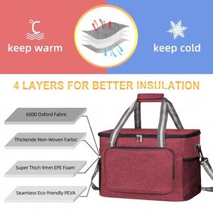 Large Cooler Bag Collapsible Insulated Bags Leakproof Lunch Cooler Tote with Multi-Pockets for Adult - Product Image 4