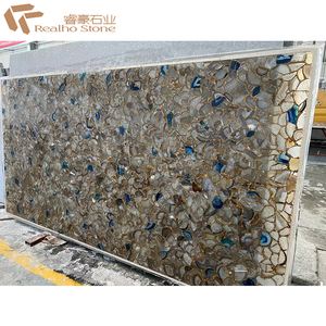 Sang trọng đá Onyx tấm màu xanh Agate tấm mờ Backlit đá quý bán đá quý - Product Image 3