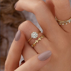 Anillo de Boda de Oro Blanco de 9k/10k/14k/18k con Diamante Cultivado en Laboratorio - Product Image 4
