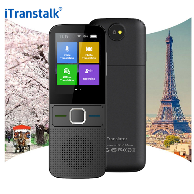 Itranstalk Portable Smart Translator Language Offline Translate Support 137 Languages Voice Translator