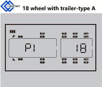 Système de surveillance de pression des pneus (TPMS) pour camion, authentique, à énergie solaire, automatique, avec écran LCD et 18 capteurs de sécurité