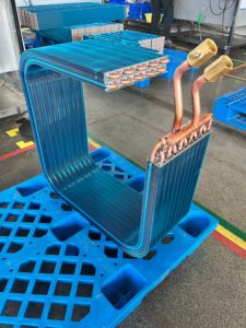 Warmtewisselaar spiraal. Blauwe vin koperen buis aluminium warmtewisselaar spiraal voor ventilatorunit / HVAC-systeem buis aluminium vin warmte. - Product Image 4