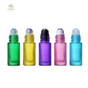 Prodotti per la cura personale 5ml 10ml arcobaleno di vetro smerigliato in acciaio rullo sulla bottiglia per la cura della pelle olio essenziale - Product Image 4
